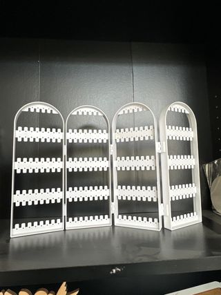 Expositor Pendientes Plegable Blanco