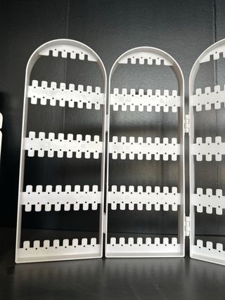 Expositor Pendientes Plegable Blanco