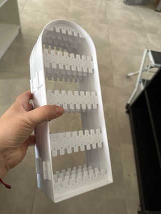 Expositor Pendientes Plegable Blanco