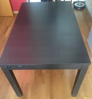 Mesa de comedor extensible negra