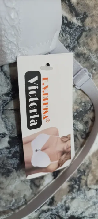 Sujetador blanco, detalles de encaje, Push Up