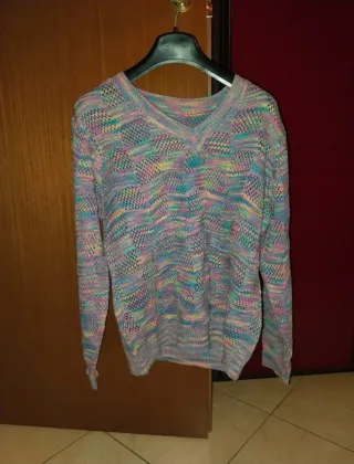 Maglione lavorato a maglia multicolor
