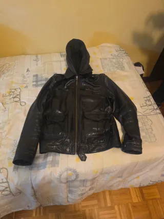 Cazadora de piel Oakley para hombre