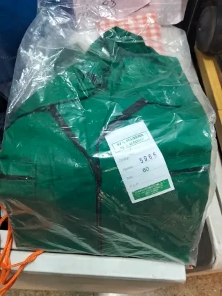 Chaqueta de trabajo vintage verde talla 60