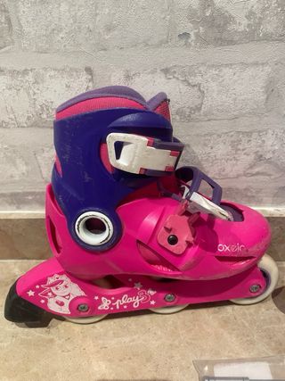 Patines Oxelo Play 3 Niña Rosa Talla 26/28