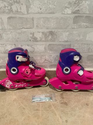 Patines Oxelo Play 3 Niña Rosa Talla 26/28