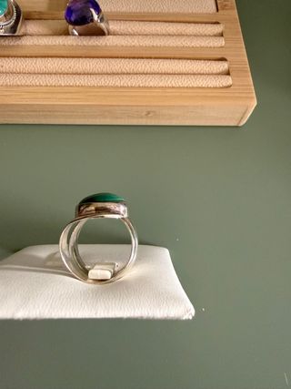 Anillo Plata 925 con Malaquita