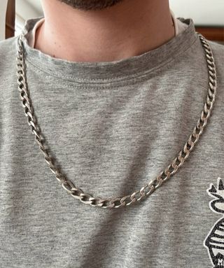 Collana catena uomo donna bambino argento