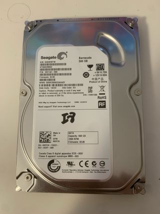 Disco Duro Seagate Barracuda 500GB SATA
