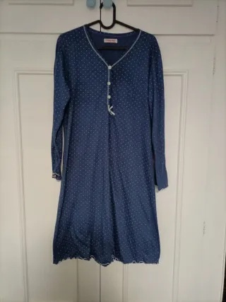 Camisón azul de manga larga