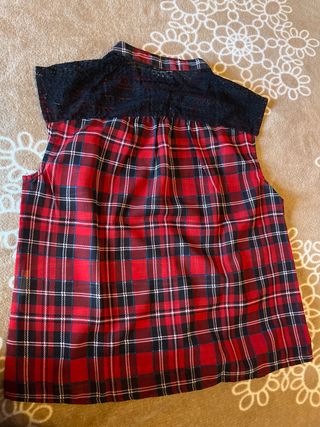 Blusa only cuadros escoceses talla 38