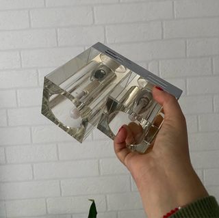 2 Lámparas de Diseño Delco Cristal y Metal