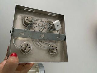 2 Lámparas de Diseño Delco Cristal y Metal