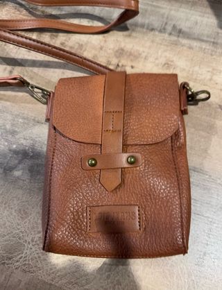 Bolso piel Lois Jeans Marrón