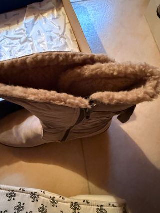 Stivali imbottiti donna beige grigio tortora