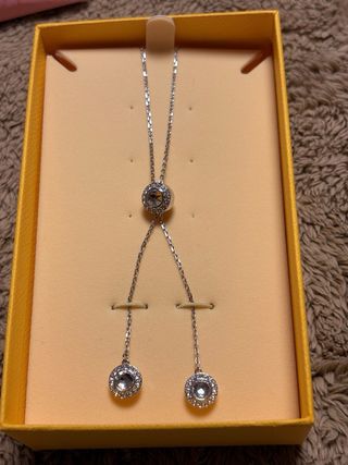 Collar Y Swarovski Plata