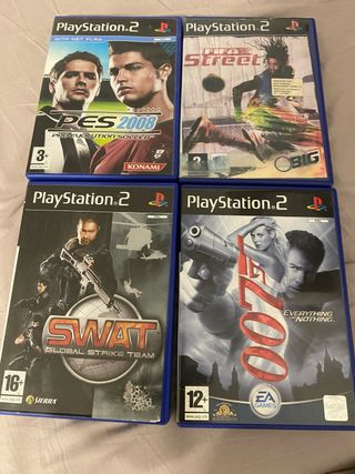 Lote 4 Juegos PS2: PES 2008, FIFA Street, SWAT, 00