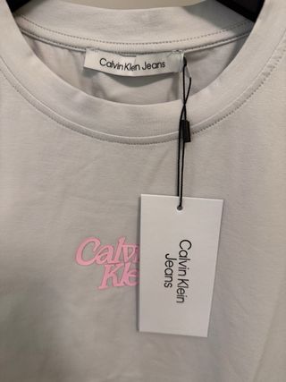 Camiseta Calvin Klein Jeans Rosa Mujer