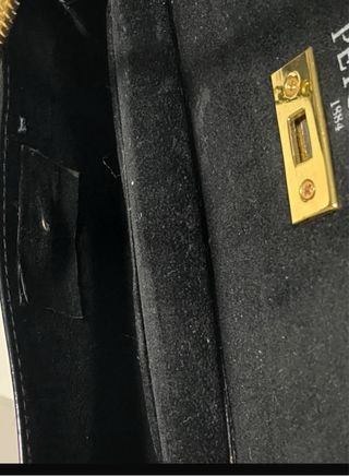 Borsa a spalla in vernice nera - vintage