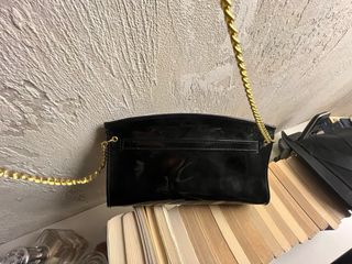 Borsa a spalla in vernice nera - vintage