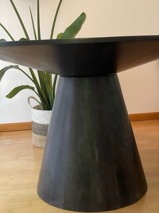 Mesa Comedor Redonda Mango 120cm Negra