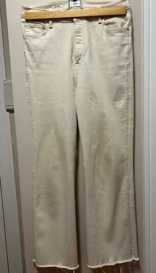 Pantalón vaquero Mango beige mujer