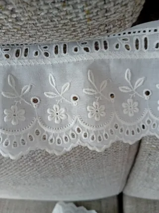 Pizzo Sangallo 4mt x 8cm Bianco