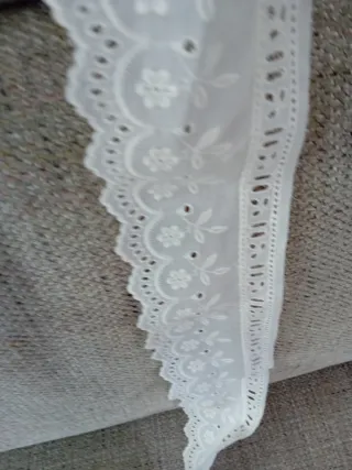 Pizzo Sangallo 4mt x 8cm Bianco