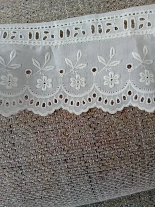 Pizzo Sangallo 4mt x 8cm Bianco