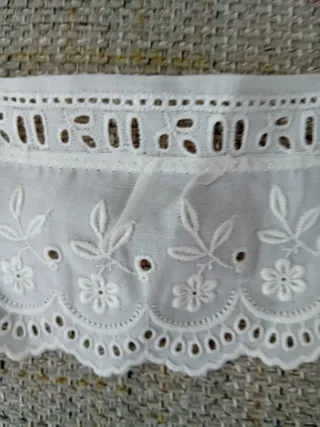 Pizzo Sangallo 4mt x 8cm Bianco