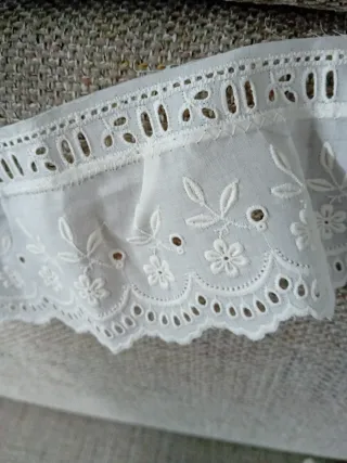 Pizzo Sangallo 4mt x 8cm Bianco