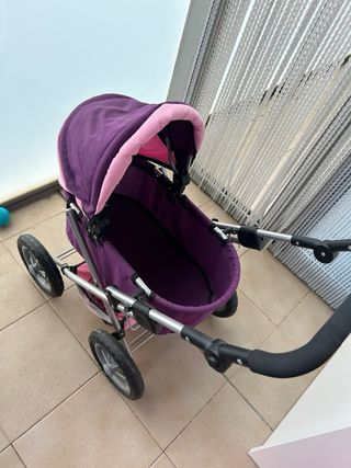 Cochecito y Cuna Muñecas Morado Unicornio