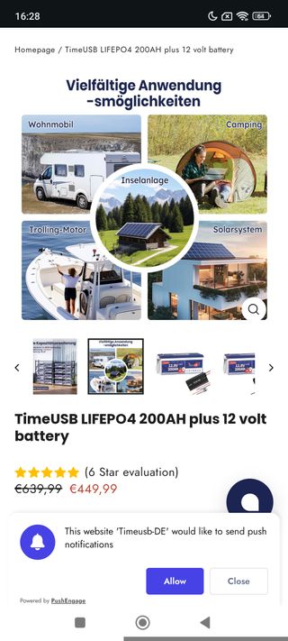 Batería de Litio (LiFePO4) Timeusb