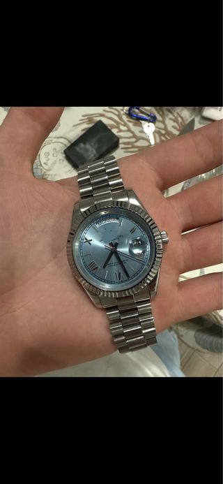 Orologio Argento e Blu