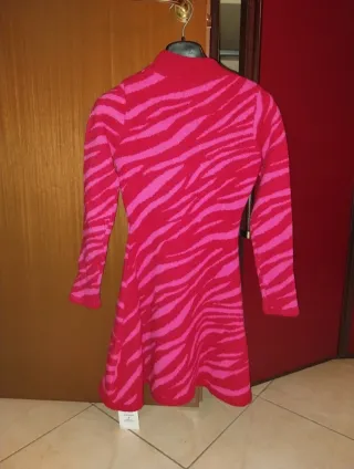 Vestito fantasia zebra rosso e rosa taglia M