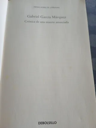 Libro "Crónica de una muerte anunciada"