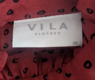 Blusa VILA granate con estampado