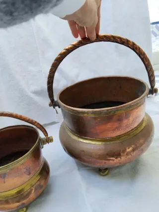 Caldero grande cobre y latón