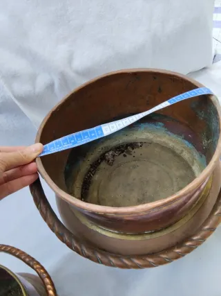 Caldero grande cobre y latón