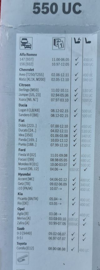 Tergicristallo BOSCH ECO 550 UC