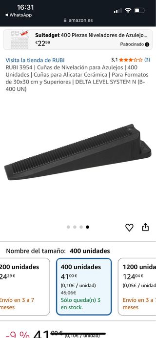 Cuñas de nivelación azulejos y baldosas