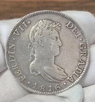 Moneda Fernando VII 1816 Plata