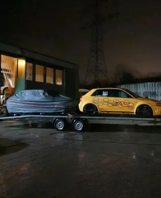 Portacoches , Remolque , autotransporte . Coche