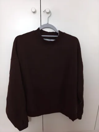 Sudadera Bershka Marrón Talla M