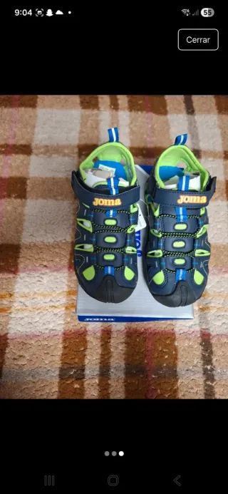 Sandalias Joma niño azul y verde