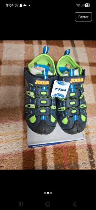 Sandalias Joma niño azul y verde