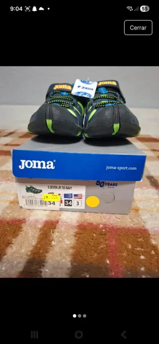 Sandalias Joma niño azul y verde