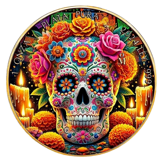 Moneda Plata 1 oz Día de Muertos 2024