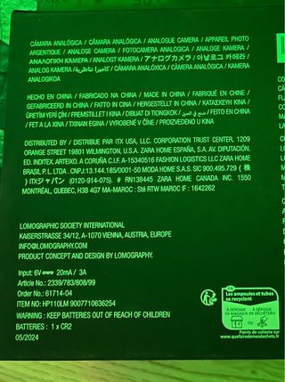 Cámara Lomomatic 110 Plata y Negro