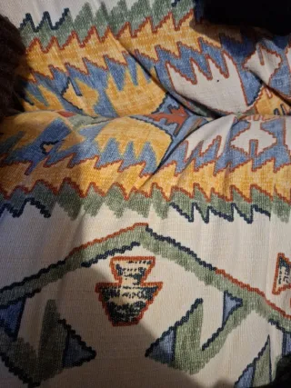 Tappeto tessuto beige multicolore